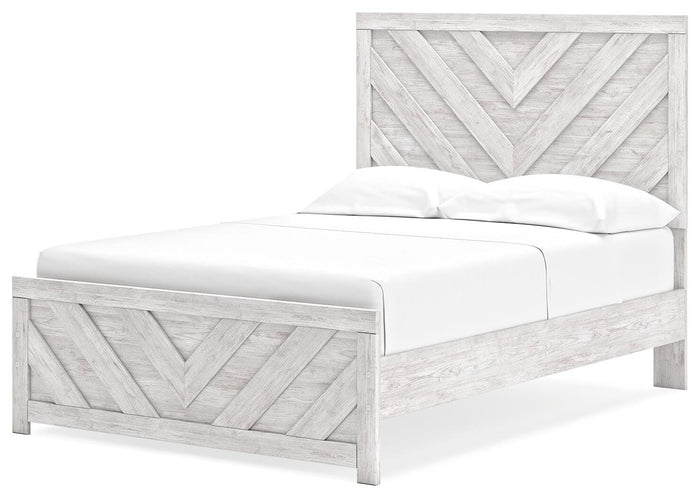 Cayboni Whitewash Cayboni Full Panel Bed - Brand New