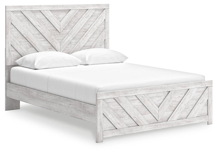 Cayboni Whitewash Cayboni Queen Panel Bed - Brand New