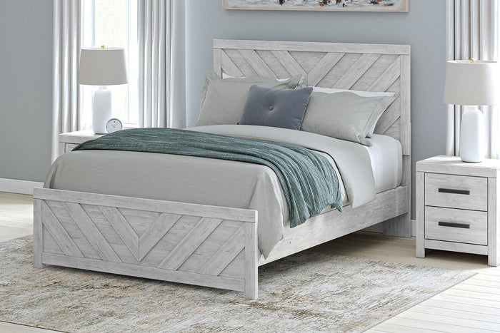 Cayboni Whitewash Cayboni Queen Panel Bed - Brand New