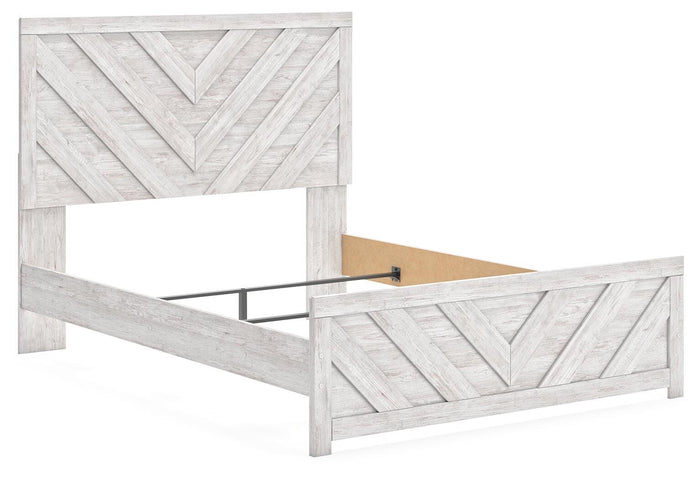 Cayboni Whitewash Cayboni Queen Panel Bed - Brand New