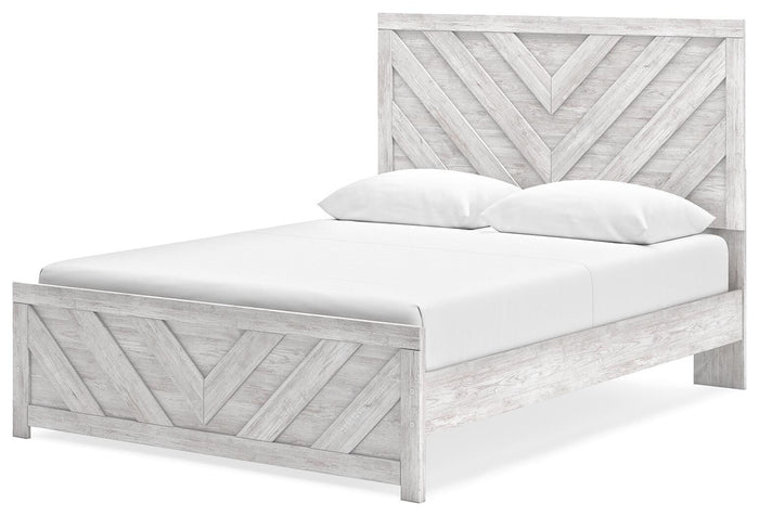 Cayboni Whitewash Cayboni Queen Panel Bed - Brand New