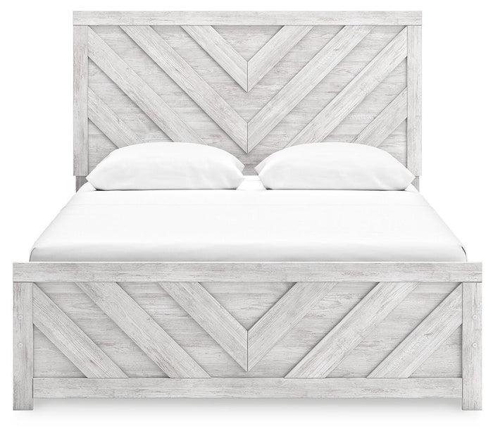 Cayboni Whitewash Cayboni Queen Panel Bed - Brand New