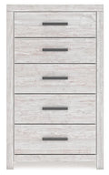 Cayboni Whitewash Five Drawer Chest - Brand New