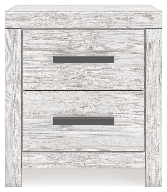 Cayboni Whitewash Two Drawer Night Stand - Brand New