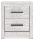 Cayboni Whitewash Two Drawer Night Stand - Brand New