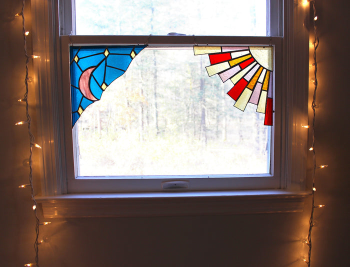 celestial corner panel - moon and stars