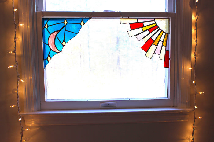 celestial corner panel - moon and stars