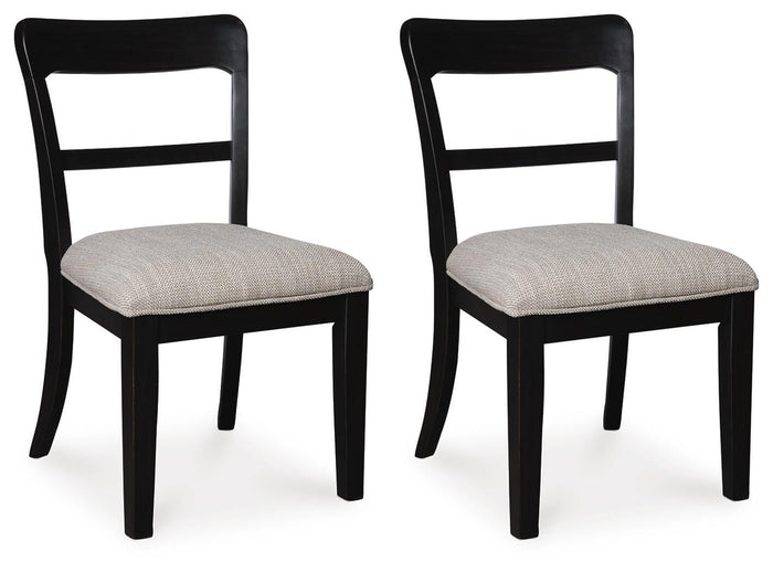 Chadworth Black Dining UPH Side Chair (Priced Per Item, Must Order 2, 4, 6, or 8) - Brand New