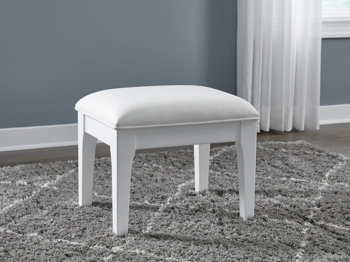 Chalanna White Vanity Stool - Brand New