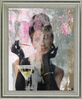 Chic Glamour Muse - 28" x 34" Framed Wall Art - Gray