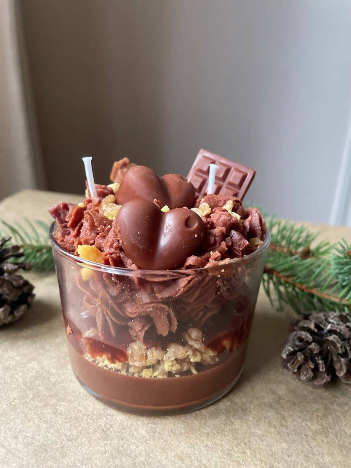 Chocolate Shortcake Dessert Candle