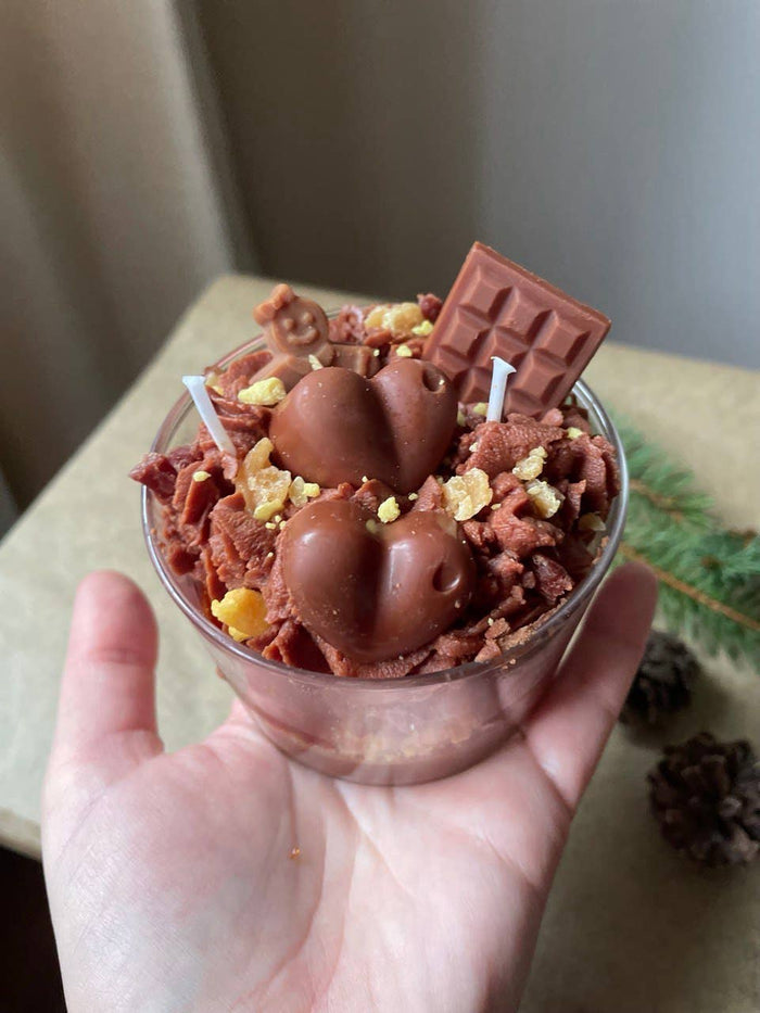 Chocolate Shortcake Dessert Candle