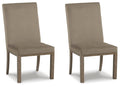 Chrestner Gray/Brown Dining UPH Side Chair (Priced Per Item, Must Order 2, 4, 6, or 8) - Brand New