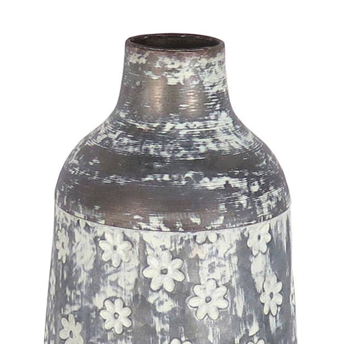 Cimarron Rustic Floral Metal Dried Florals Vase