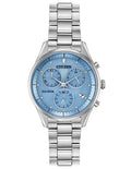 Citizen Eco-Drive Chandler - Stainless Steel - Chronograph - Blue Dial -Bracelet - FB1440-57L
