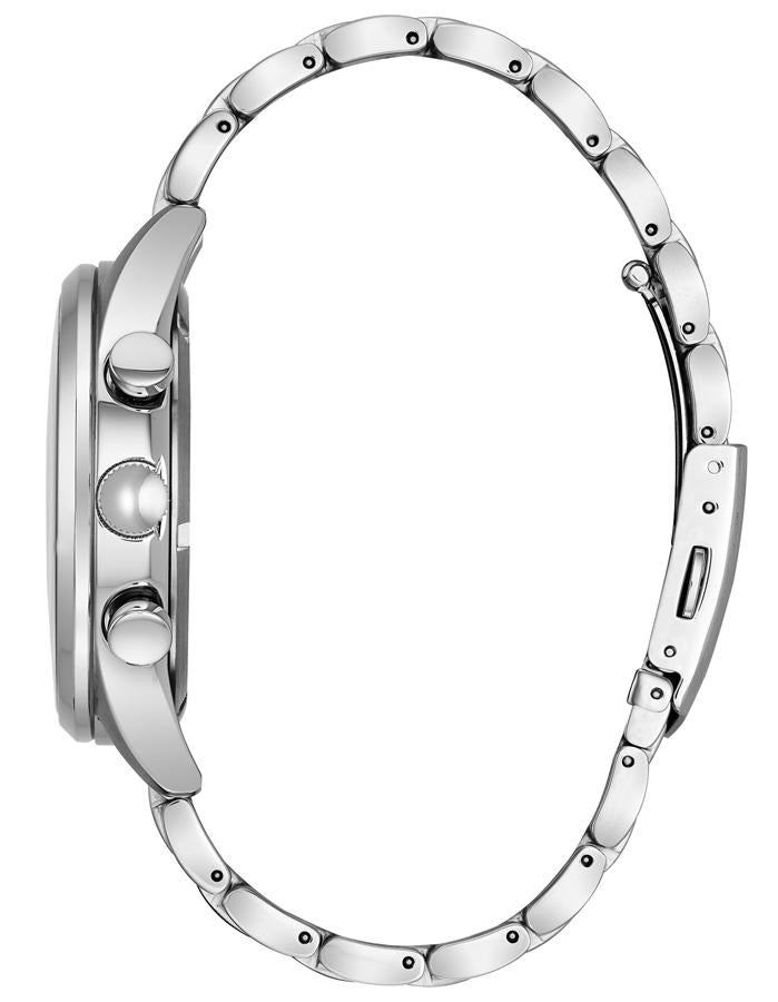 Citizen Eco-Drive Mens Chronograph - Stainless - Bracelet - Grey Dial - Date - CA0620-59HB