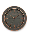 Citizen Gallery Leather Frame Wall Clock - Rose Gold - Gray Dial - CC2011