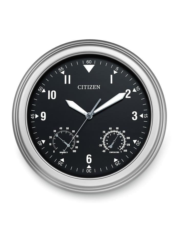 Citizen Outdoor Luminescent Clock - Hygrometer & Thermometer - Gray Dial - CC2017