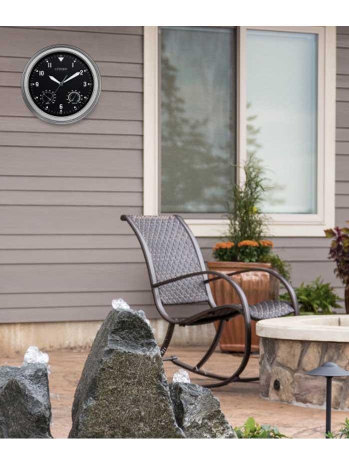 Citizen Outdoor Luminescent Clock - Hygrometer & Thermometer - Gray Dial - CC2017A