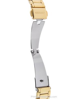 Citizen Quartz Ladies Watch - Black Dial - Gold Tone Case and Bracelet - EU6012-58EC