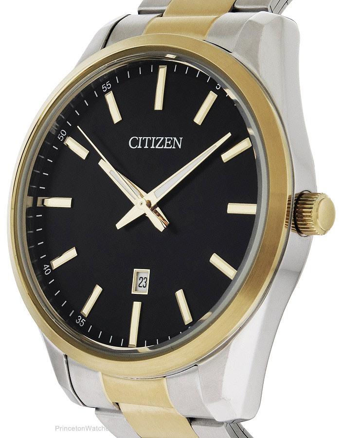 Citizen Quartz Mens Watch - Black Dial - Two-Tone - Bracelet - Date - 30m - BI1034-52EA_a1a77f1b-d3a4-4db8-b177-9702589018d7