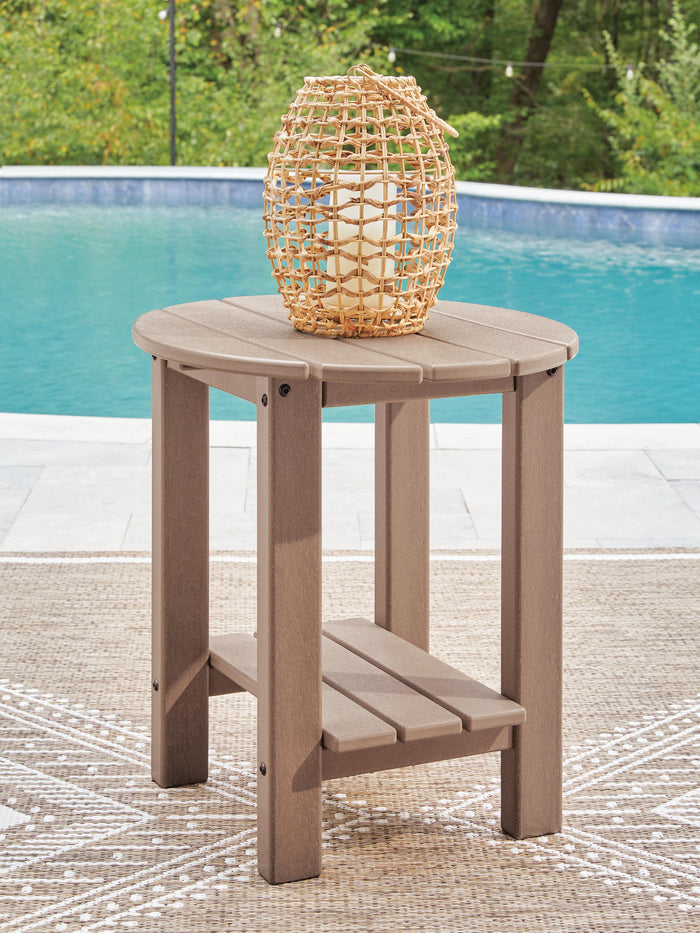 Cliffs Beach Driftwood Oval End Table