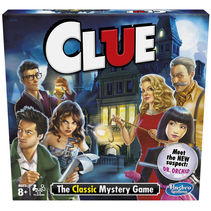 Clue Board Game, Mystery Game for Kids Ages 8 and Up, Family Games for 2-6 Players - Brand New