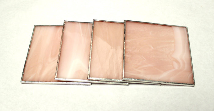 coasters set - pink swirl