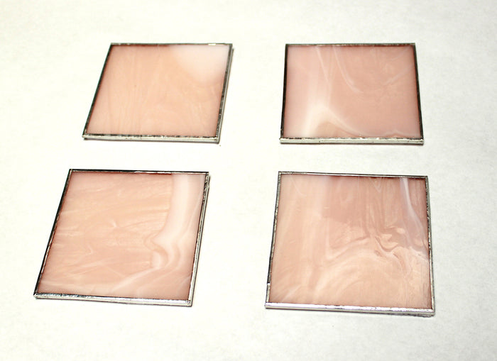 coasters set - pink swirl