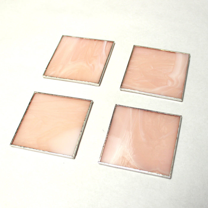 coasters set - pink swirl