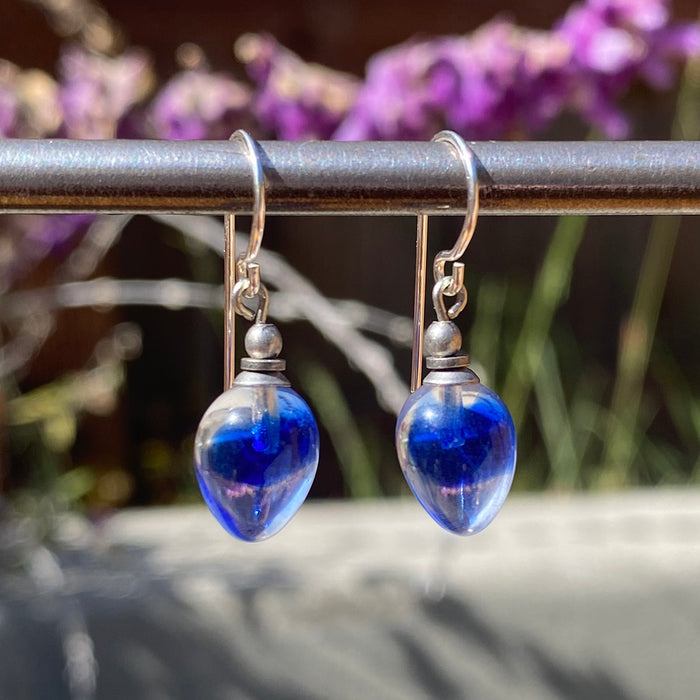Owen Glass Collection COLORS 21 earrings featuring vibrant, multicolored glass bead designs on gold-tone hooks