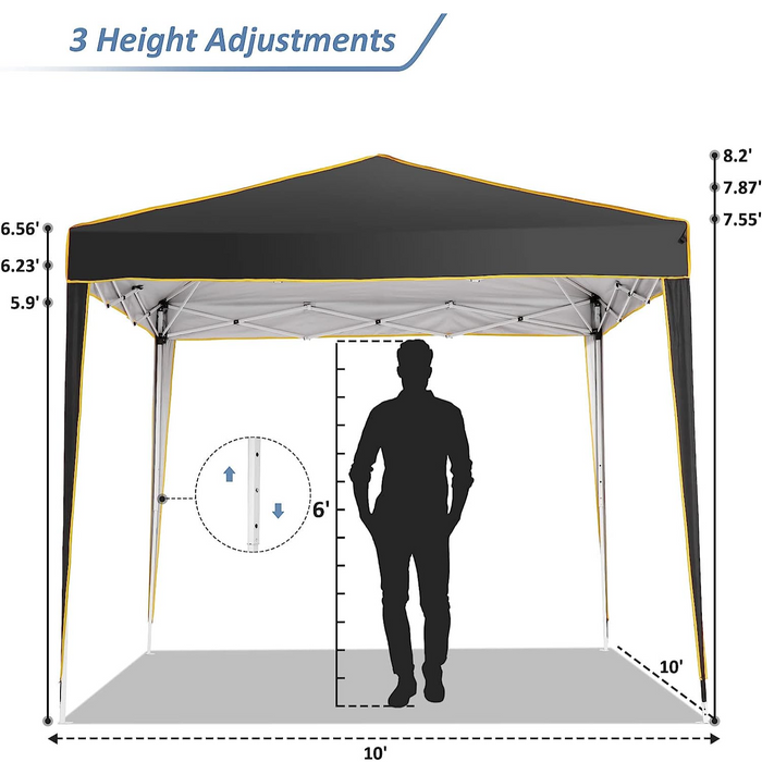 COBIZI 10x10 Pop Up Outdoor Waterproof Commercial Canopy - Brand New