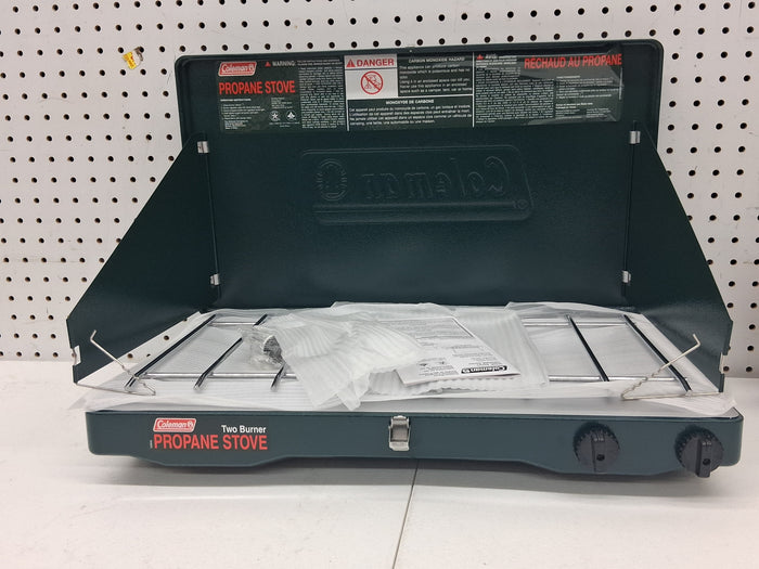 Coleman Brand, Matchlight 10,000 BTU 2-Burner Propane Stove, black - Brand New