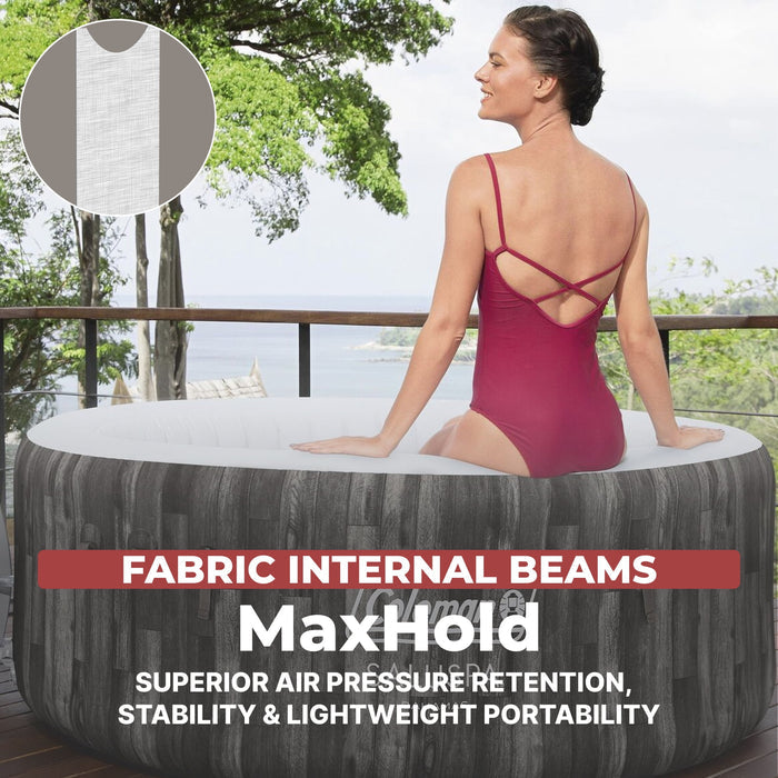 Coleman SaluSpa Bahamas AirJet 2-4 Person Circle Inflatable Hot Tub with Pump #P08411 - Used, Like New