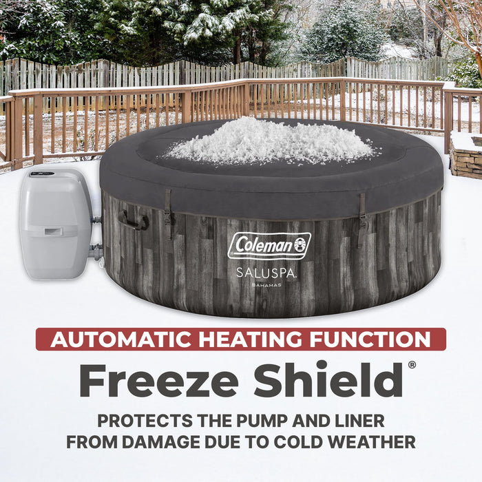 Coleman SaluSpa Bahamas AirJet 2-4 Person Circle Inflatable Hot Tub with Pump #P08411 - Used, Like New