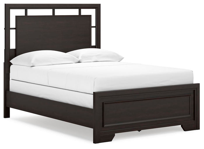 Covetown Dark Brown Covetown Full Panel Bed - Brand New
