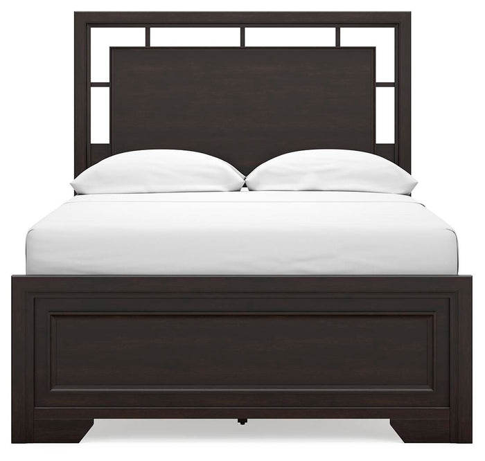 Covetown Dark Brown Covetown Full Panel Bed - Brand New