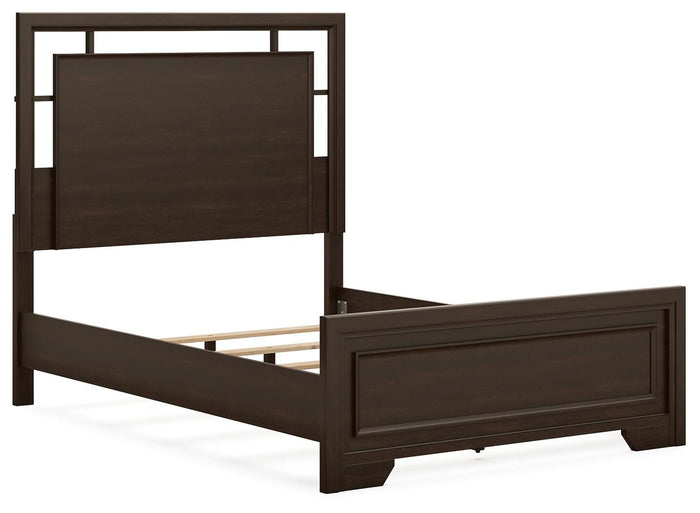 Covetown Dark Brown Covetown Full Panel Bed - Brand New