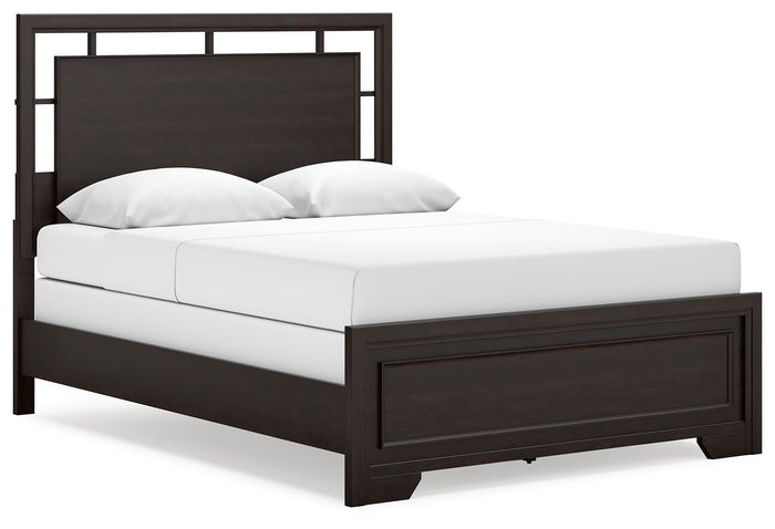 Covetown Dark Brown Covetown Queen Panel Bed - Brand New