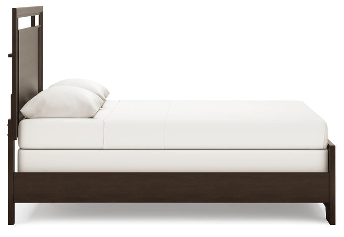 Covetown Dark Brown Covetown Queen Panel Bed - Brand New
