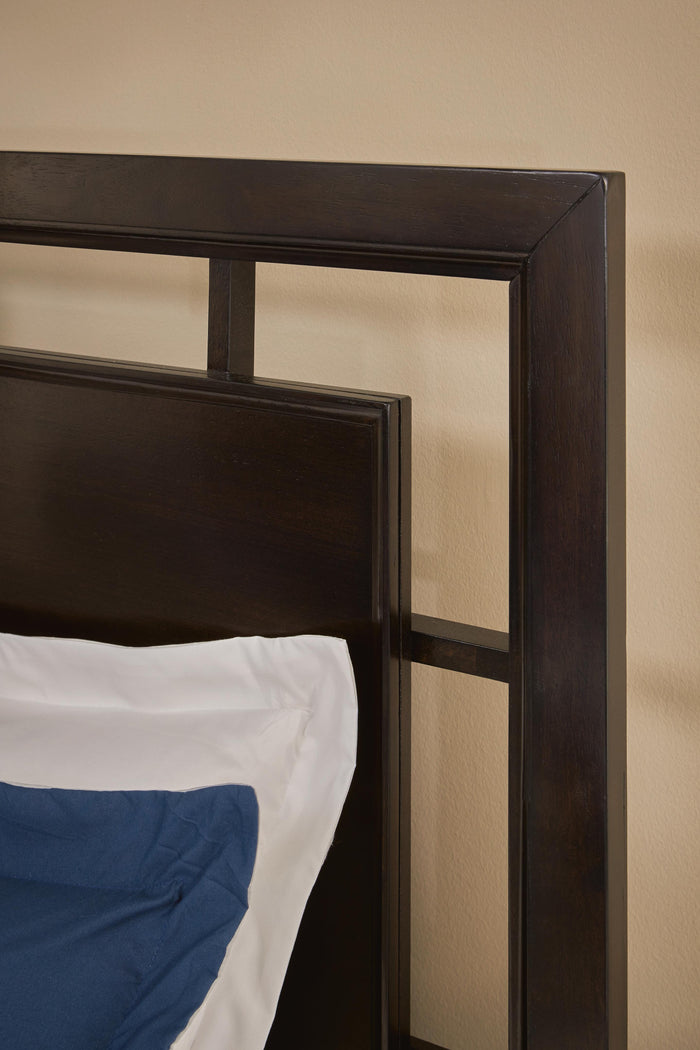 Covetown Dark Brown Covetown Twin Panel Bed - Brand New