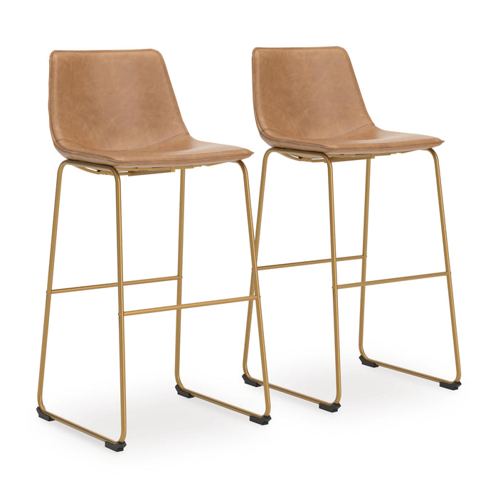Crandox Toast/Gold Tall UPH Barstool (Priced Per Item, Must Order 2, 4, 6, or 8) - Brand New