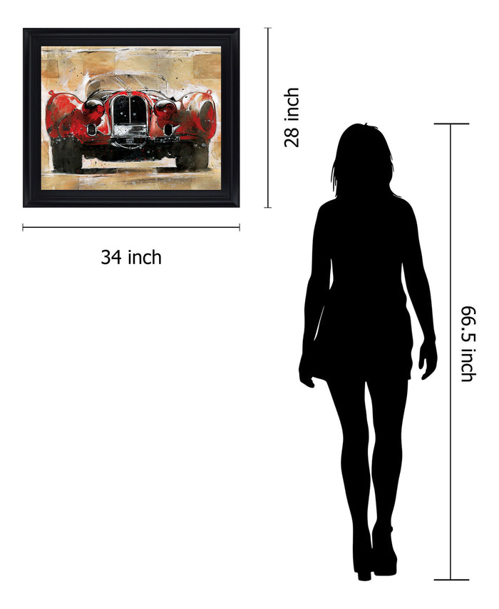 Crimson Classic - 28" x 34" Framed Wall Art - Red