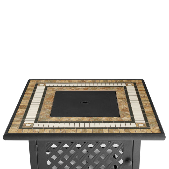 Crosley Furniture Tucson Outdoor Propane Fire Pit Table for Outside Patio Backyard Deck, 50,000 BTU - Brand New