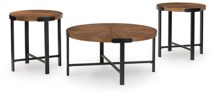 Crosstrail Brown Occasional Table Set (3/CN) - Brand New