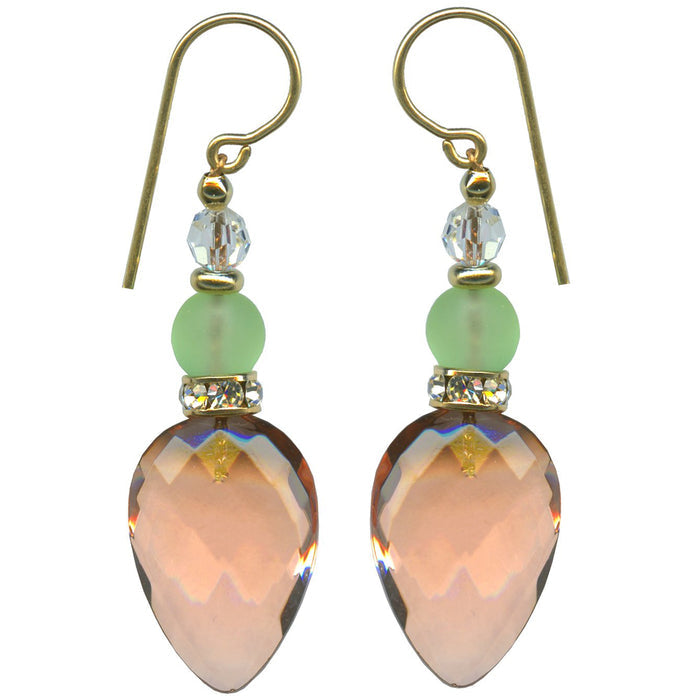 Owen Glass Collection Cruise 5 earrings featuring stylish geometric gold-tone design with intricate cutout details