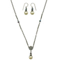 Owen Glass Collection Hyde Park 1 pearl and crystal earrings and necklace set featuring elegant jewelry with pearls and sparkling crystals.