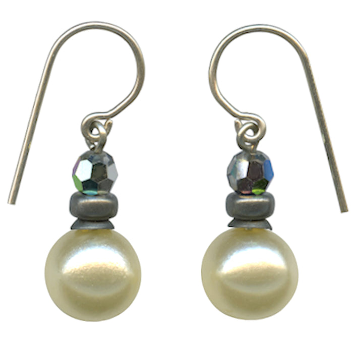Owen Glass Collection Hyde Park 1 pearl and crystal earrings and necklace set, featuring elegant pearl and sparkling crystal jewelry.