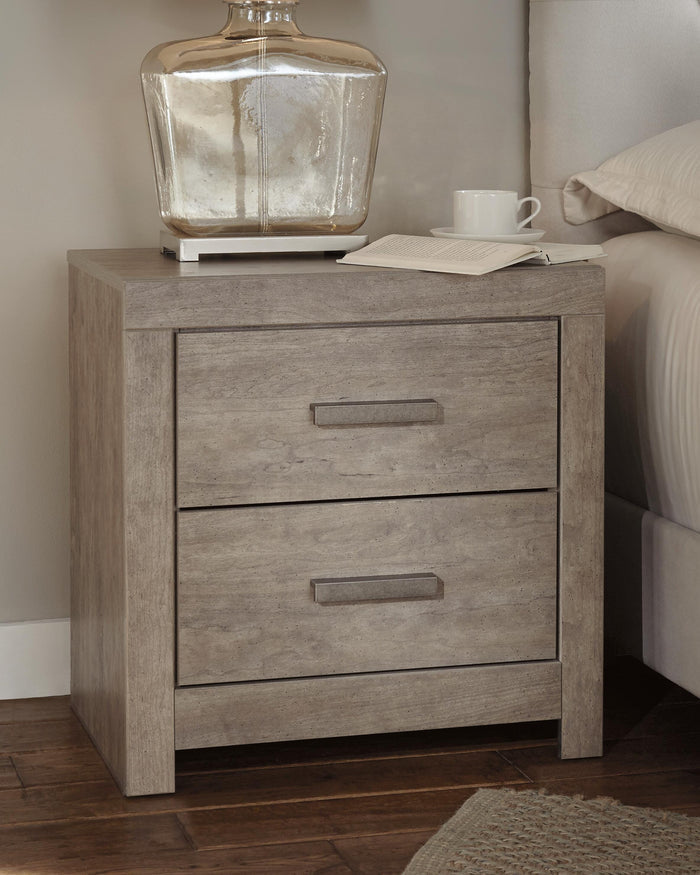 Culverbach Gray Two Drawer Night Stand - Brand New