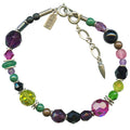 Silver Czech glass and Austrian crystal bracelet from Owen Glass Collection titled "Heavy Breathing" with intricate bead details.